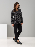 Блузка БЛ-22/черный-веточки