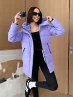 Куртка весенняя удлиненная с капюшоном