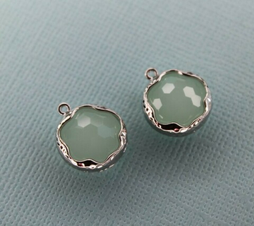 Подвеска камень бирюза мат сер 15 мм