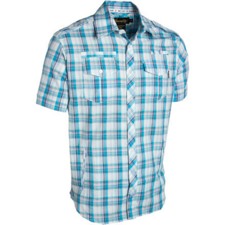 Рубашка с коротким рукавом Sneaktip Cobra Plaid синяя