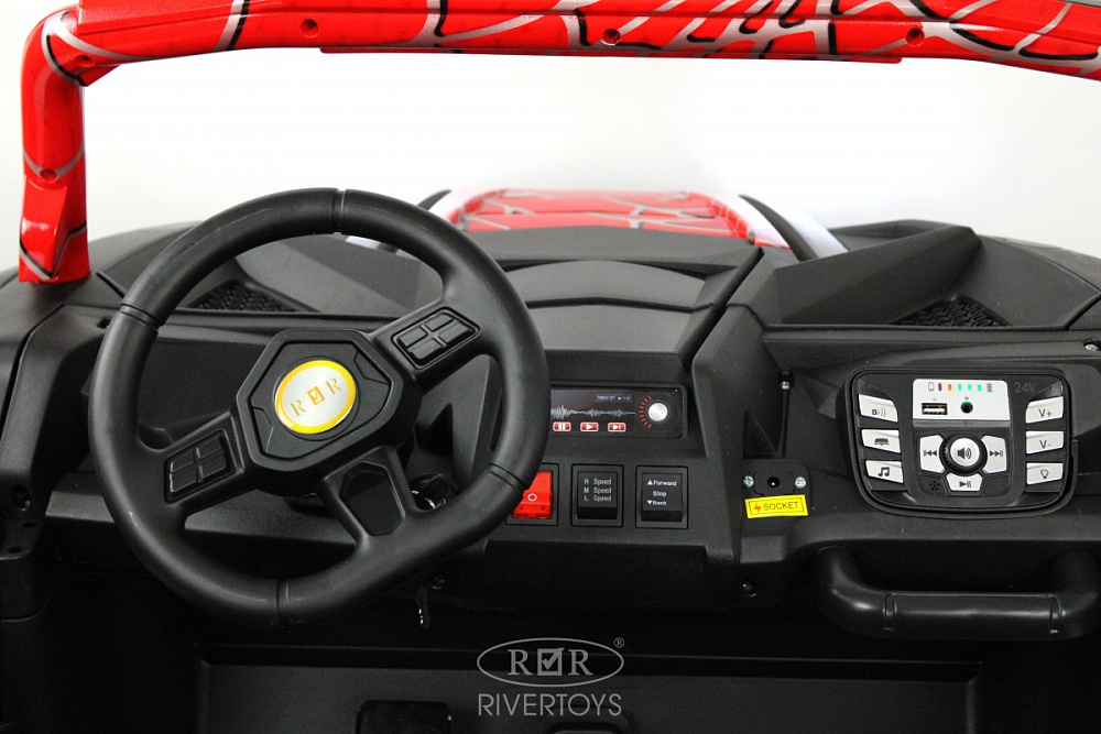 Детский электромобиль RiverToys M222MM красный