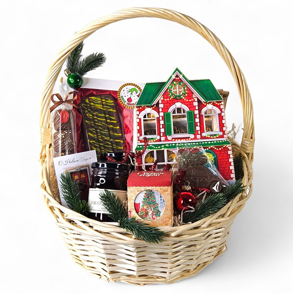 Большая подарочная корзина "Уютный праздник"