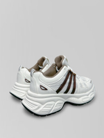 Кроссовки L607-37 комбинированные с коричневыми полосками по бокам