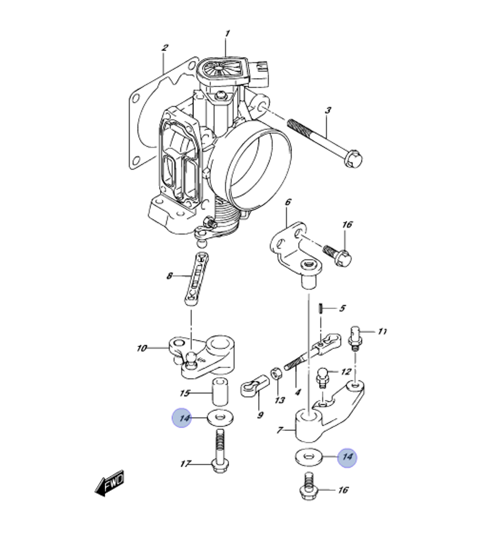 Шайба для лодочных моторов 09160-06046-000