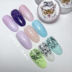 Zoo nail Конфетти "Хлопушка" для дизайна ногтей, белые