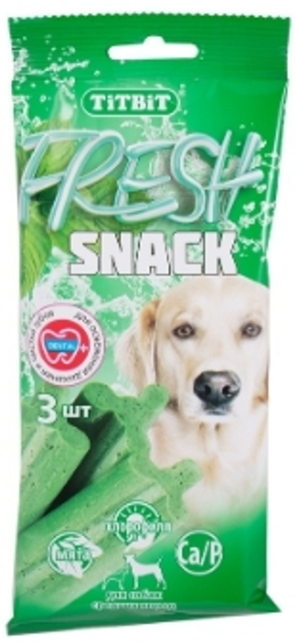 Лакомство для собак TitBit Fresh 150г Снек для собак средних пород, для свежего дыхания