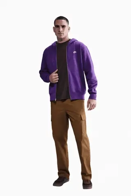 Кофта Nike Club Full-Zip - фиолетовый