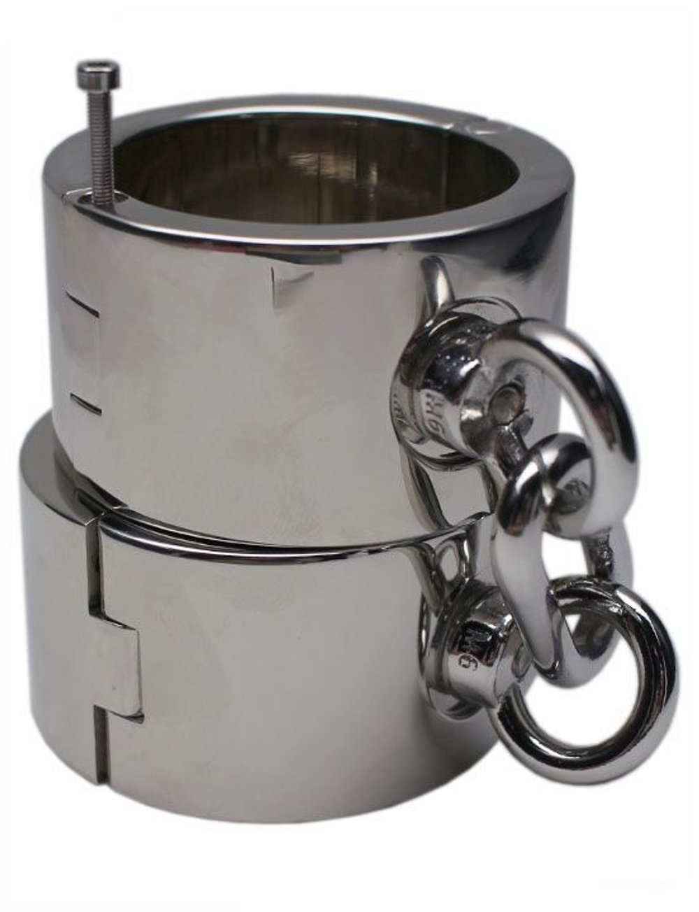 Серебристые металлические гладкие наручники (Цвет: серебристый)