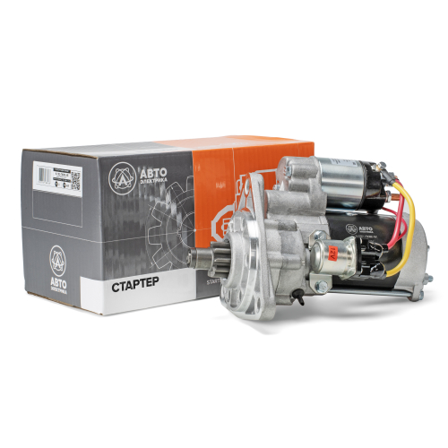 Стартер редукторный, МТЗ, дв. ММЗ, 12 В, 3.5/4.9 кВт, 10 зуб., увеличенной мощности, с дополнительным реле, смещенный