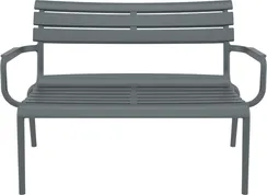 Диван пластиковый двухместный Paris Lounge темно-серый