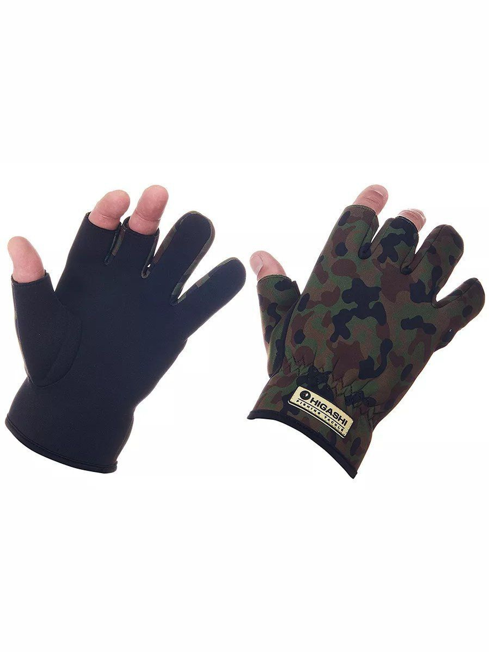 Перчатки для рыбалки HIGASHI Antey 3F Olive XL
