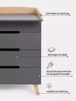 Комод пеленальный Rant Indy Pro 800/4 Moon Grey