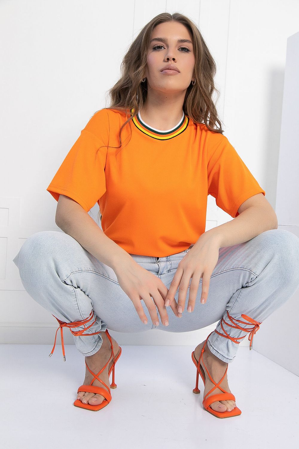 Футболка Ника (оранжевая) Б12937-7М LT Collection