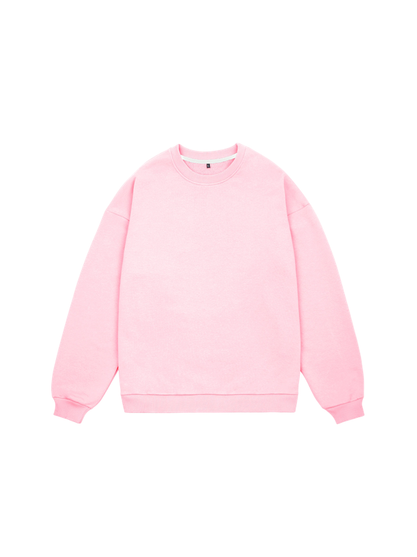 Свитшот оверсайз, без начеса (розовый)