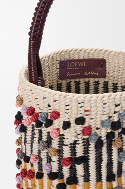 Loewe x Albers Сумка-корзинка плетеная из кожи, разноцветный