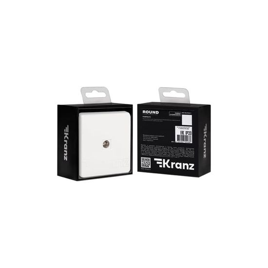 Розетка ROUND TV с/у перламутр KRANZ