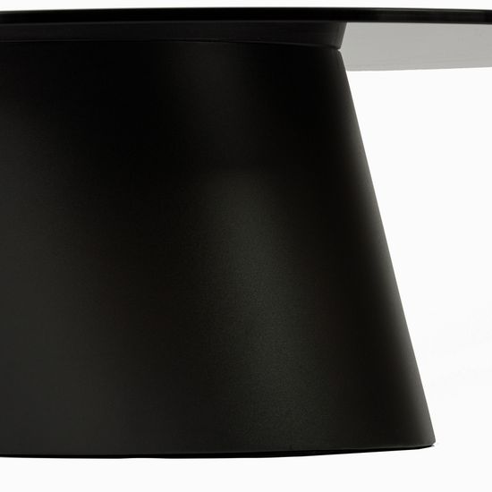 Кофейный стол Exalto 80х35 сталь и стекло