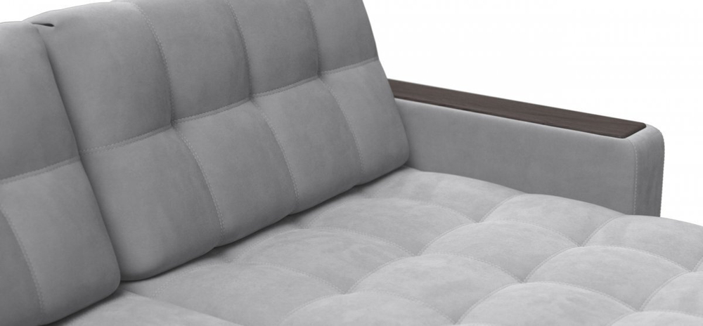 Угловой диван Босс Макс Велюр Монолит сталь