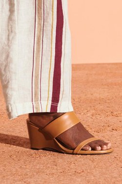 ZARA БРЮКИ СО СРЕДНЕЙ ТАЛИЕЙ ИЗ 100% ЛЬНА, БЕЛЫЙ / КРАСНЫЙ