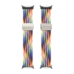 Эластичный разноцветный ремешок (New Rainbow) от Dux Ducis для смарт часов Samsung Watch Ultra 47MM, серия Strap (Mixture Pro Series)