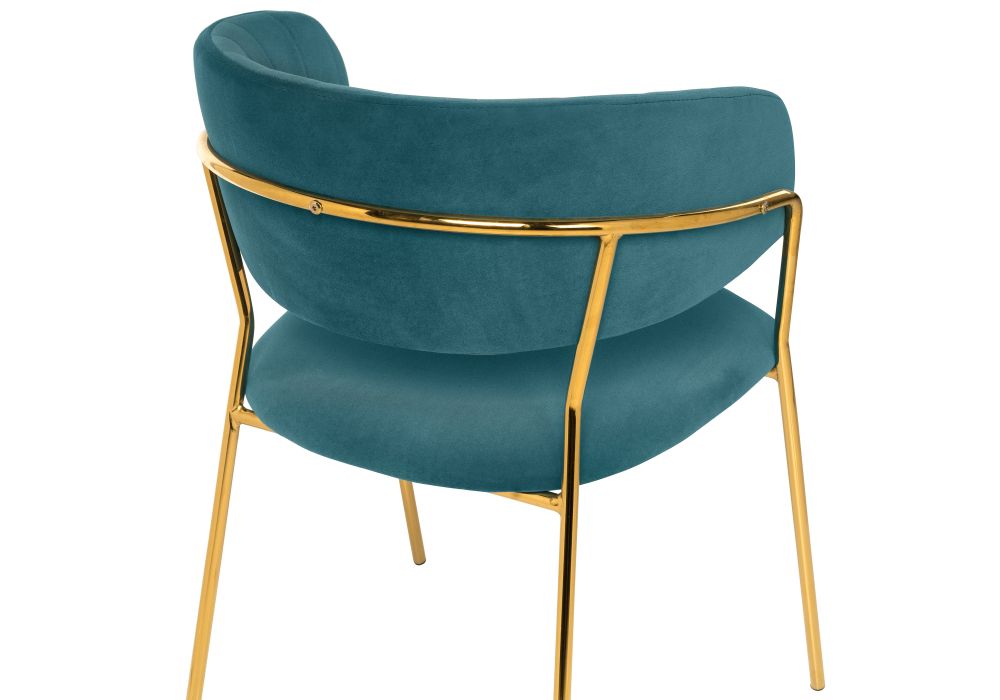 Стул на металлокаркасе Kamelia green / gold