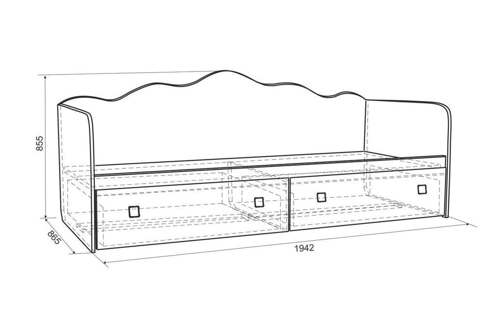 Детская «Амели» (дуб млечный), ЛДСП, Мебельсон