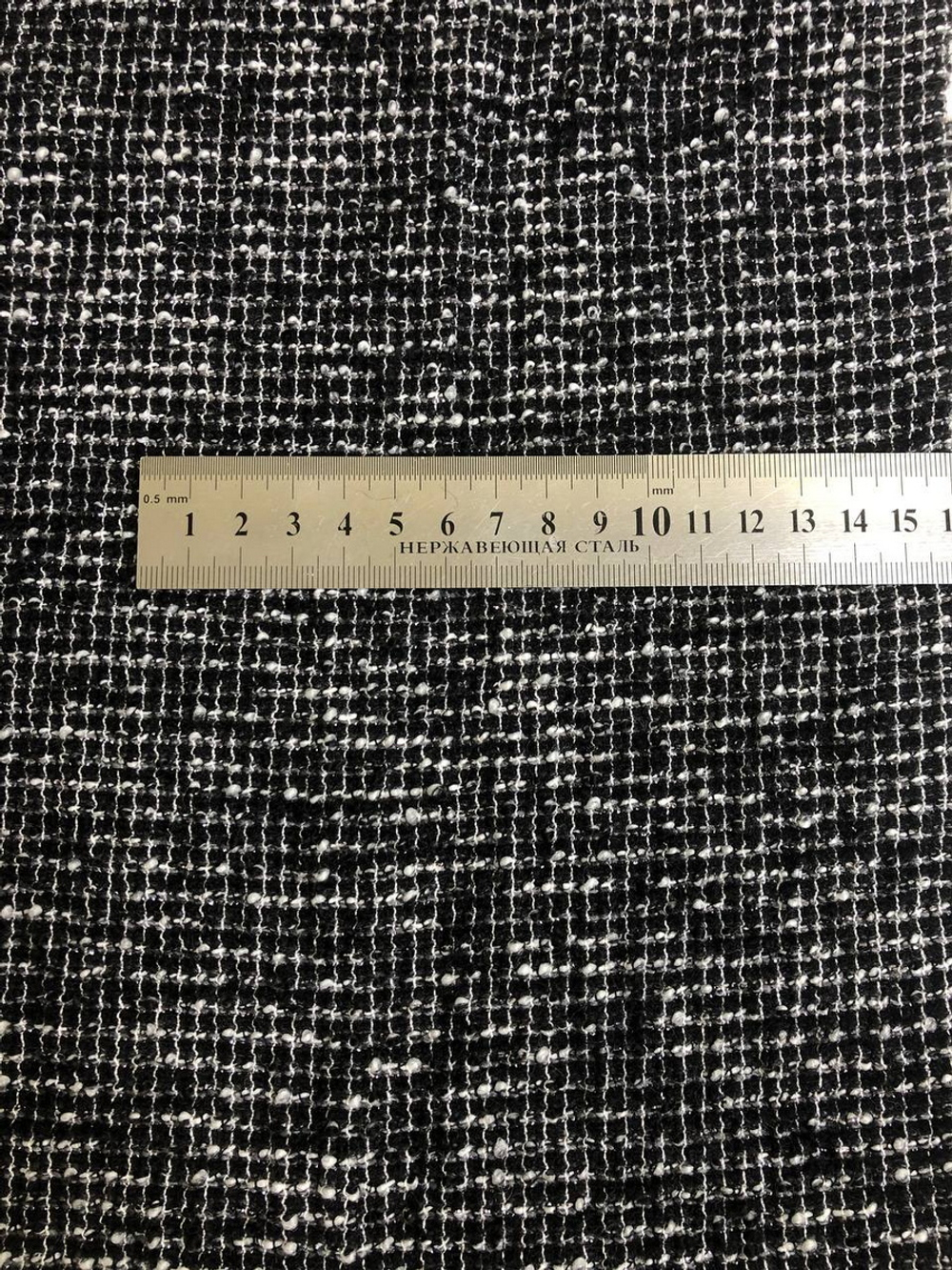 Костюмная шерсть, черный/белый/люрекс AV#066