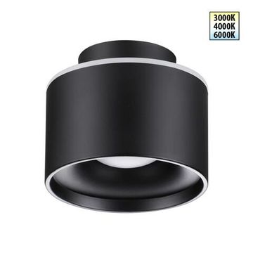 358971 OVER NT22 350 черный Светильник накладной с переключ. цв. температуры IP20 LED 3000К\4000К\6000К 12W вниз + 3W вверх 110-265V GIRO