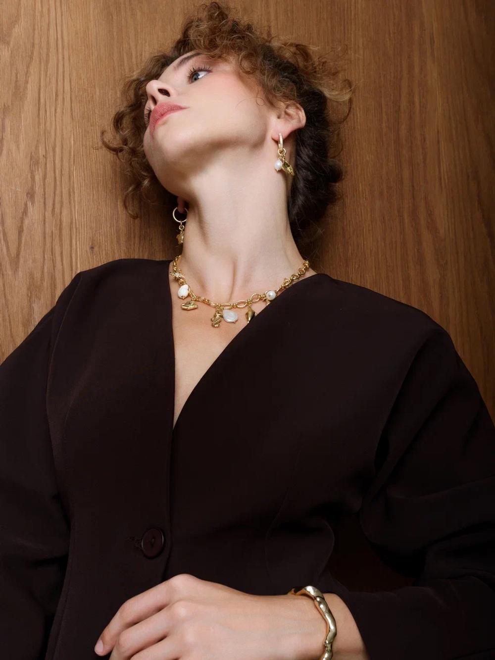 Серьги "Pearl Sink Turtle" Gold