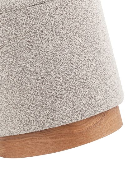 Пуф с ящиком Холли S букле серый