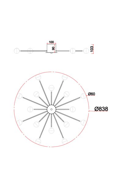Потолочный светильник Freya FR5242CL-16BS