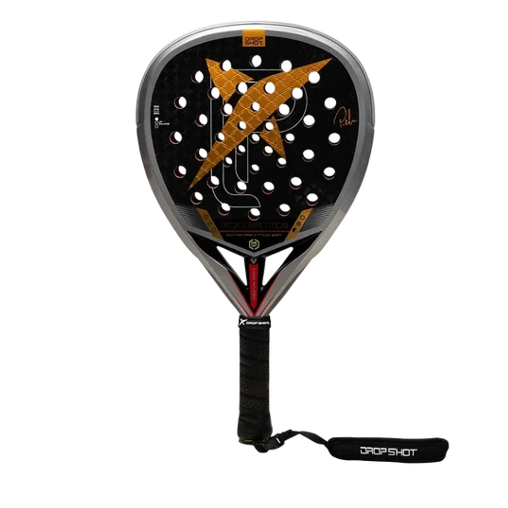 Ракетка для падел Drop Shot Canyon Pro Attack Soft черная-золотая 2026