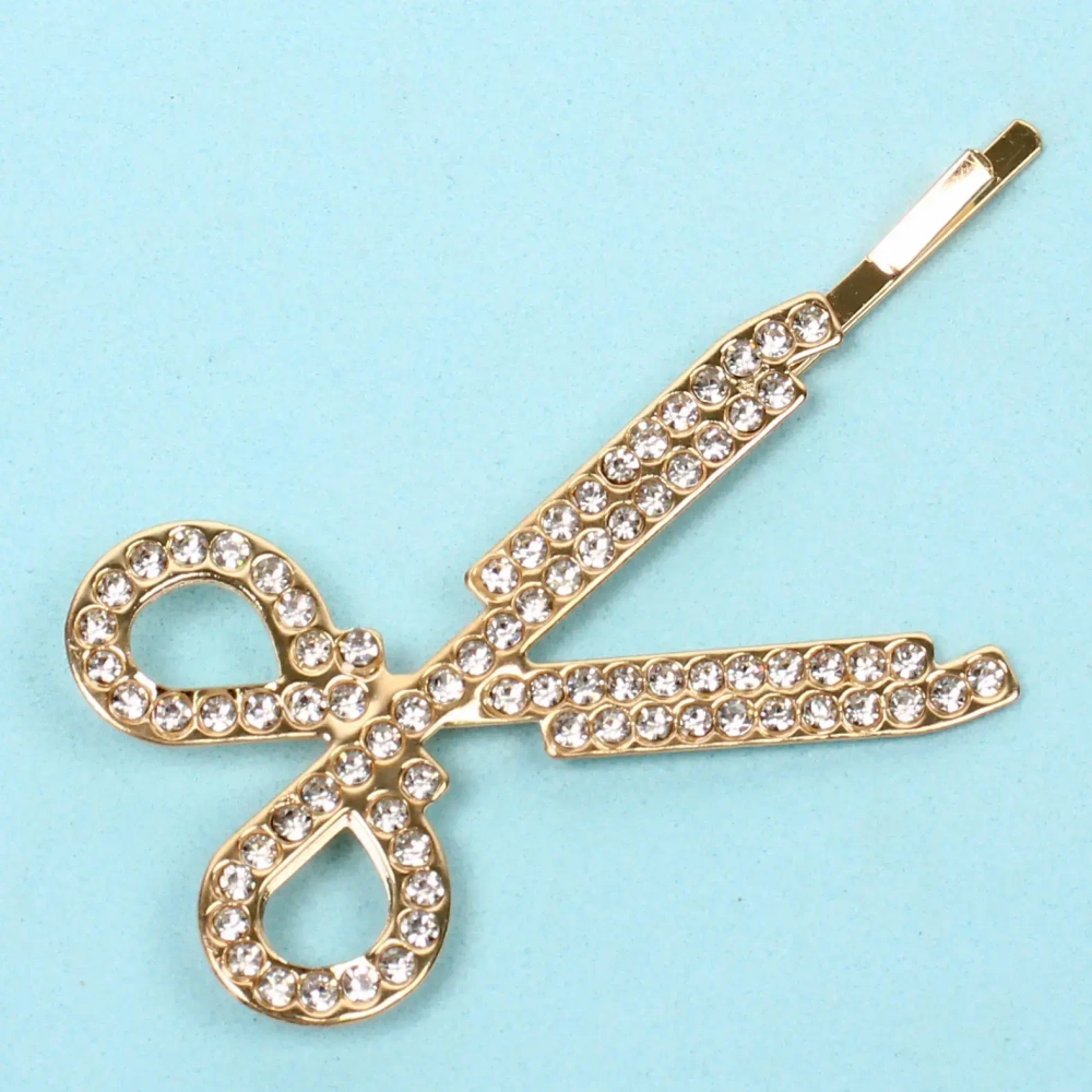 Зажим для волос 1шт «MARZIPAN», теодора, цвет золото,3*5см