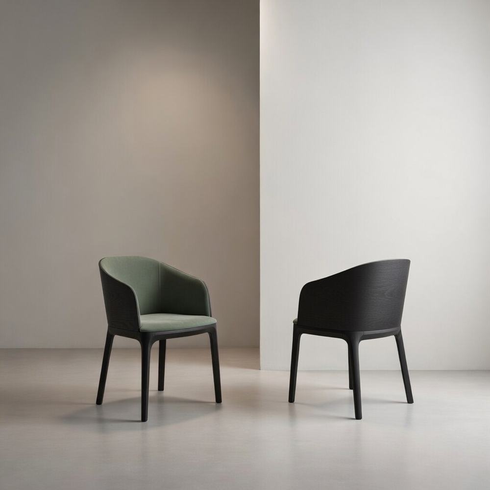 Дизайнерский стул MAKK с подлокотниками green