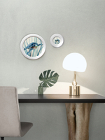 Картина на натуральном холсте в круглой деревянной раме "Морская черепаха"