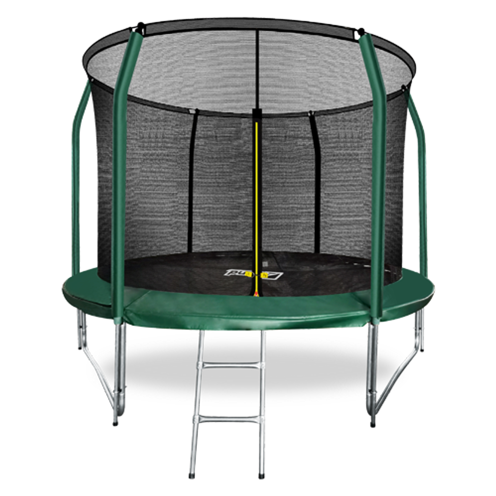 ARLAND Батут премиум 10FT с внутренней страховочной сеткой и лестницей (Dark green)