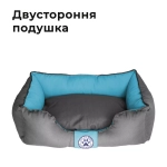 Лежанка для собак размер M двухсторонняя бирюзовая Царь-лежанка Lapalandia