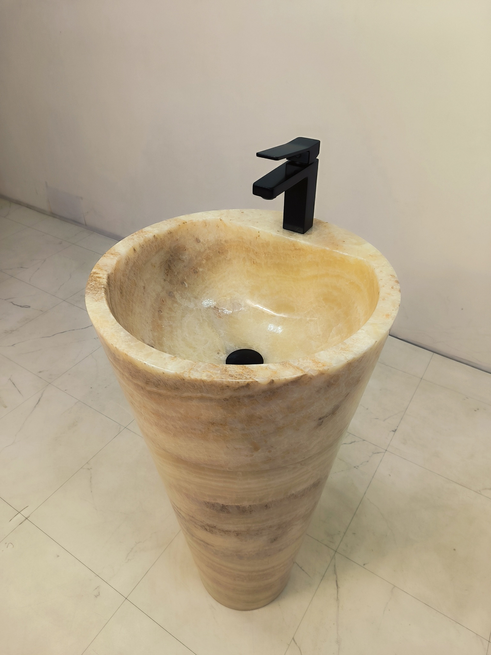 Раковина напольная из оникса Yellow ON-61357 (45*45*90)