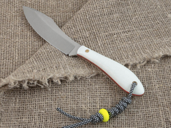 Нож для бушкрафта "Канадец", сталь VG-10/Elmax, рукоять G10 (белая)