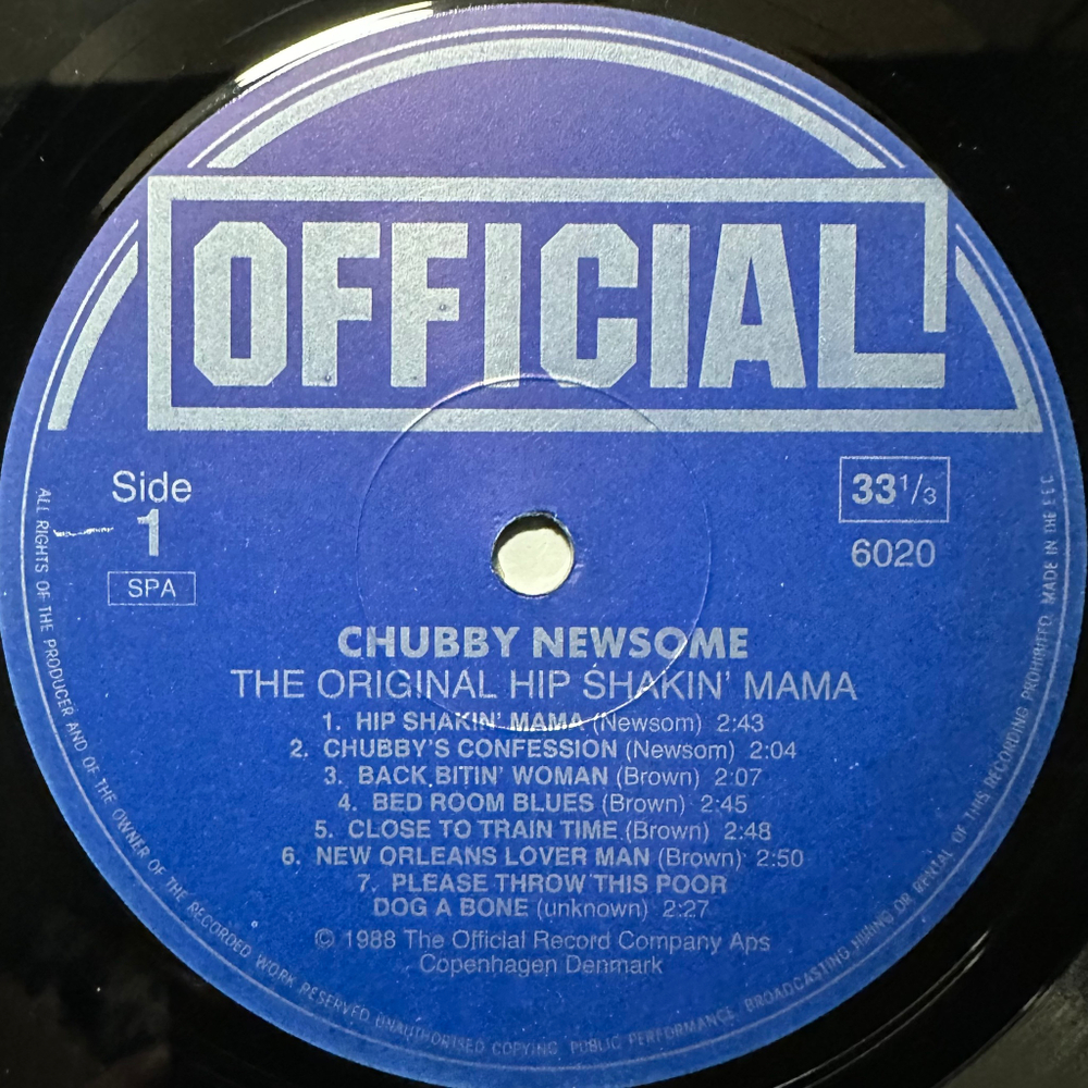 Chubby Newsome - The Original Hip Shakin' Mama (Дания 1988г.)