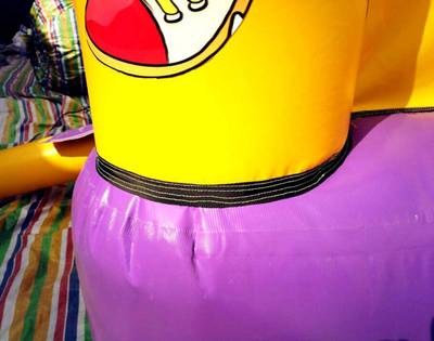 Детский надувной батут "Любимый клоун" желто-фиолетовый