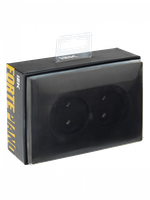 FORTE&PIANO Розетка 2-местная без заземления с защитными шторками безвинтовое крепление 10А FP125 черный IEK