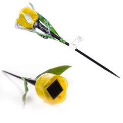 USL-C-452-PT305 YELLOW TULIP Садовый светильник на солнечной батарее Желтый тюльпан. Белый свет. 1xLR аккумулятор в-к. IP44. TM Uniel.