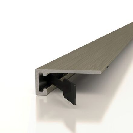 Микроплинтус анодированный бронзовый браш, 2000x15x6 мм