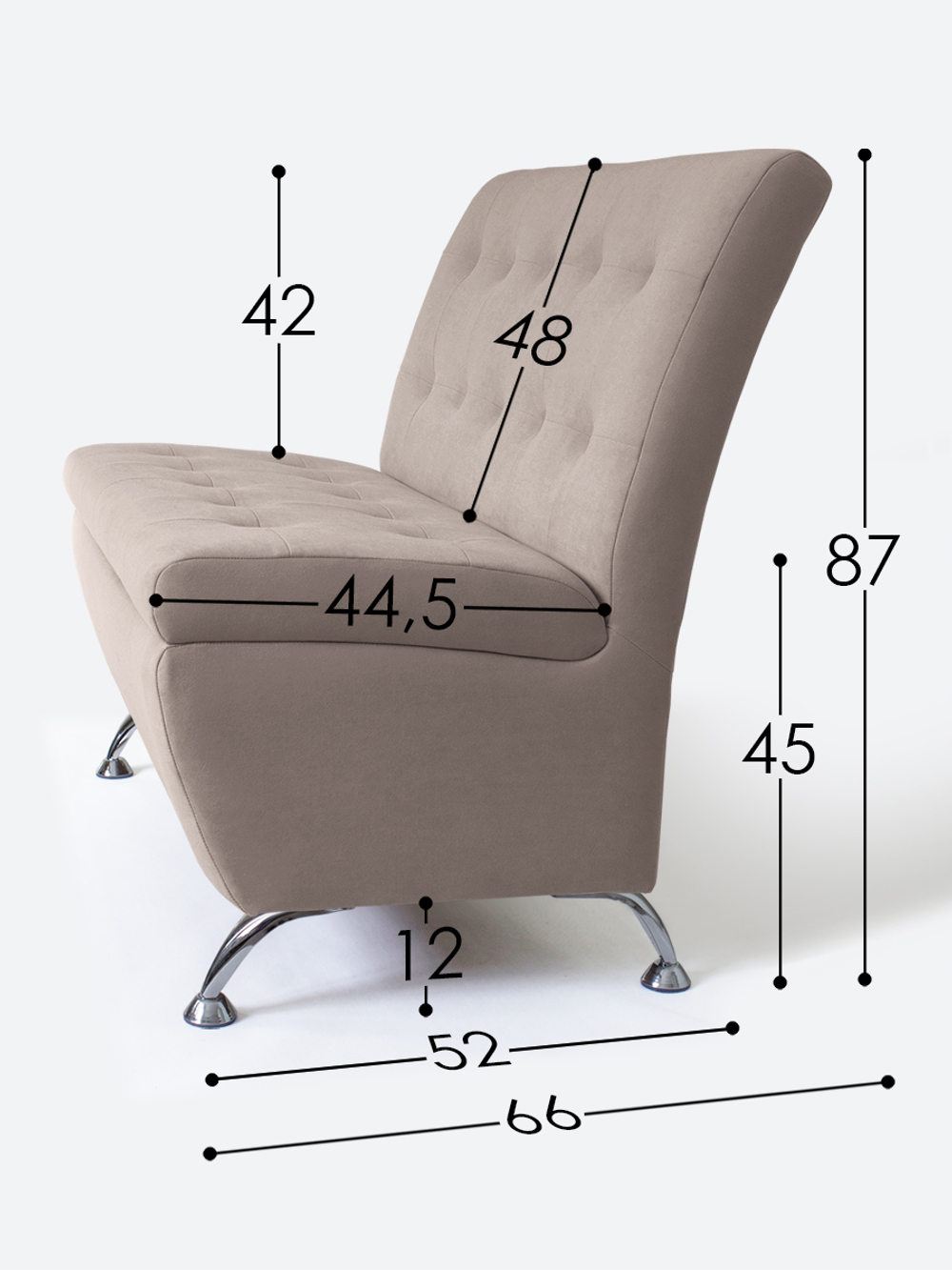 Диван прямой "Форма" с декоративной прошивкой