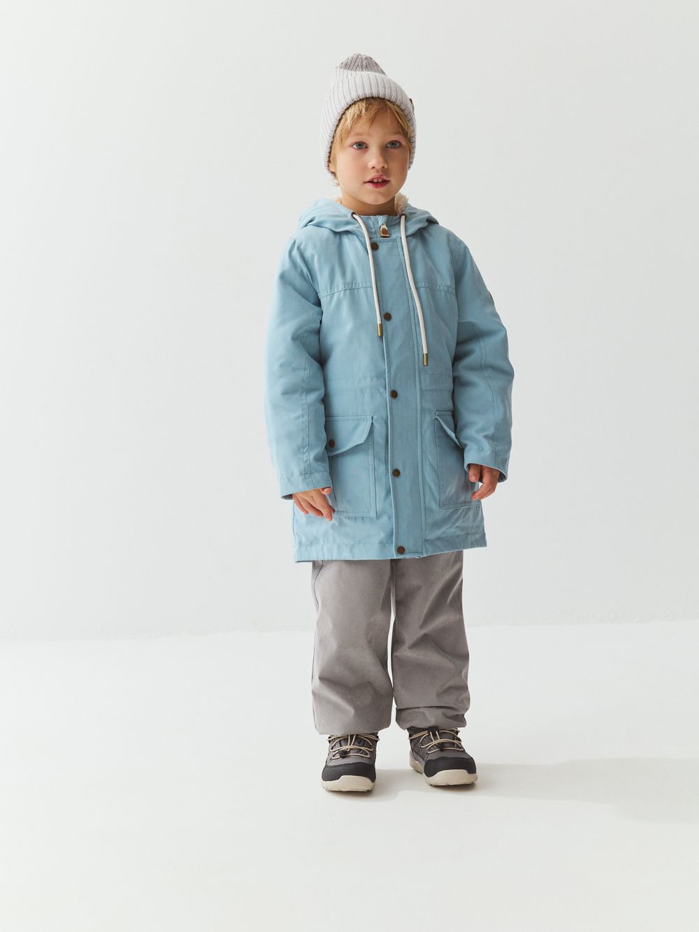 Парка демисезонная на меху "Голубой камень"