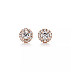 Серьги из розового золота с бриллиантами. 0.32 карата, Tiffany Soleste 💎 В наличии