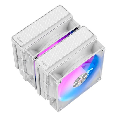Кулер для процессора Ocypus Delta A62 WH ARGB, 2x120mm ARGB FAN, 6 PIPES, 4-PIN PWM, 500-2000 RPM, 29DBA