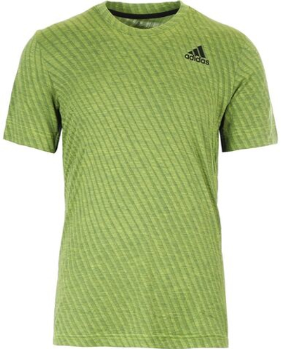 Футболка мужская теннисная Adidas Freelift Crew - beam yellow/green oxide