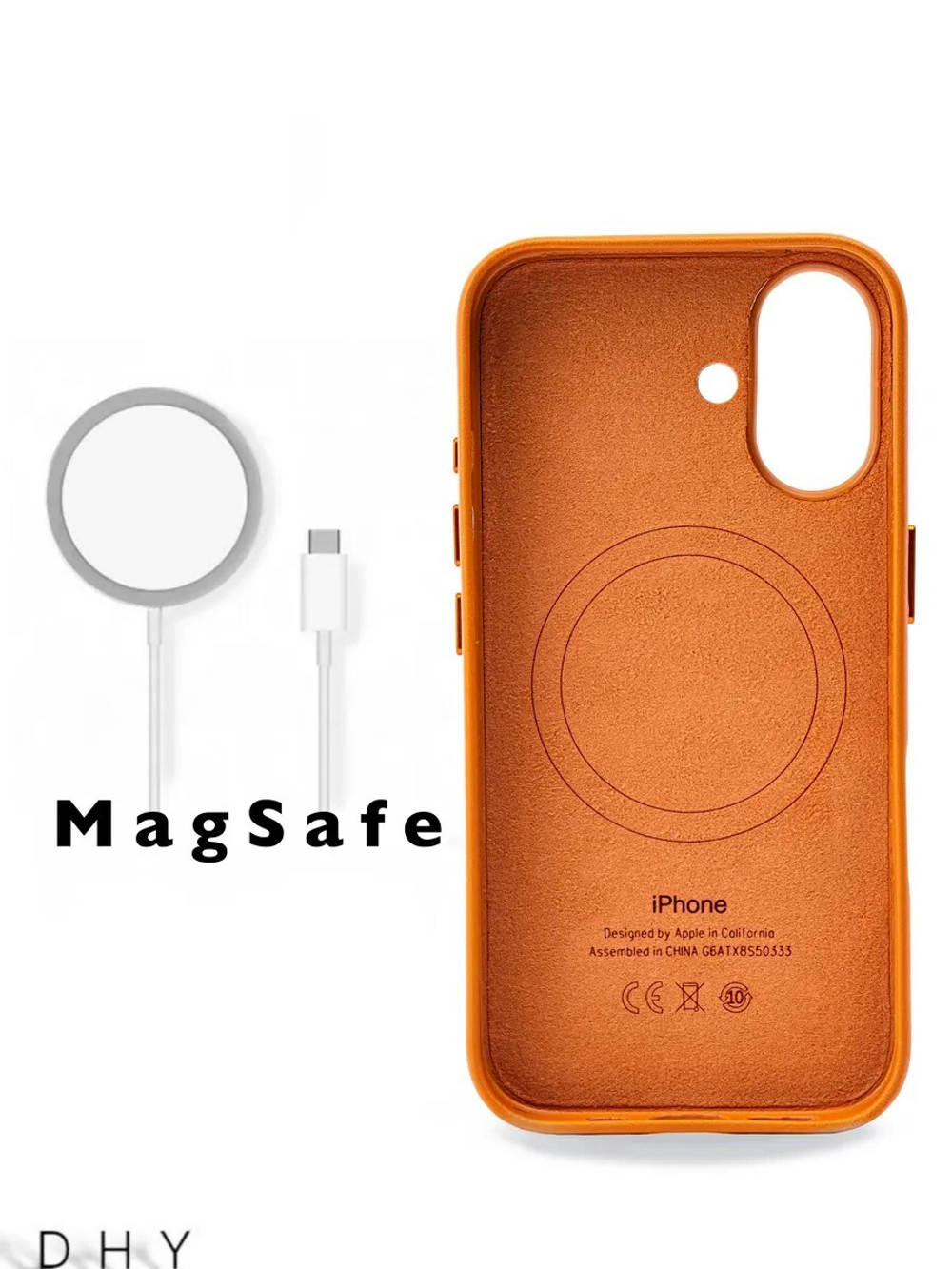 Кожаный чехол Leather Case iPhone 16 Светло Коричневый